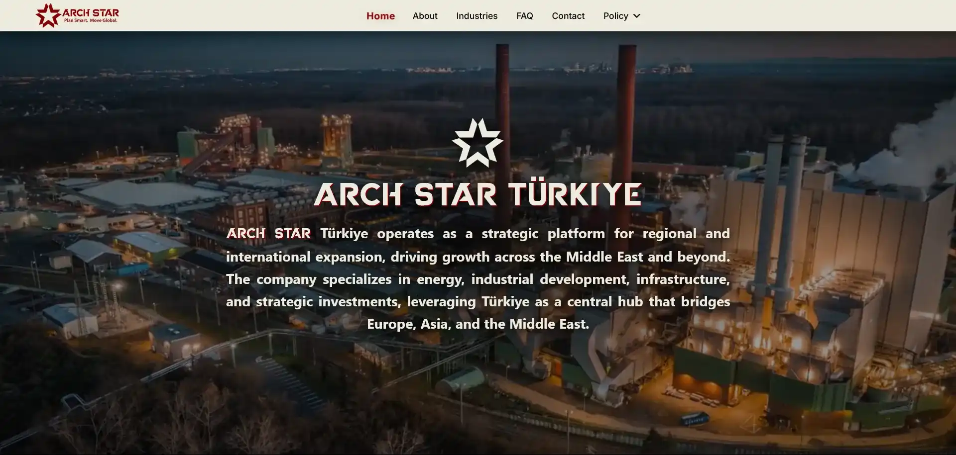 Arch Star Türkiye website — energy and infrastructure web design by Vorel — large view