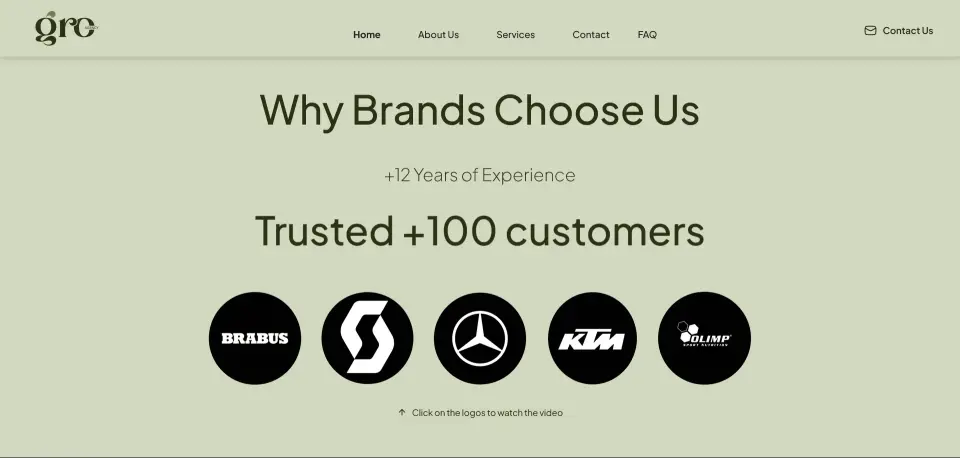 GRO Agency website — brand and advertising web design by Vorel, Erbil